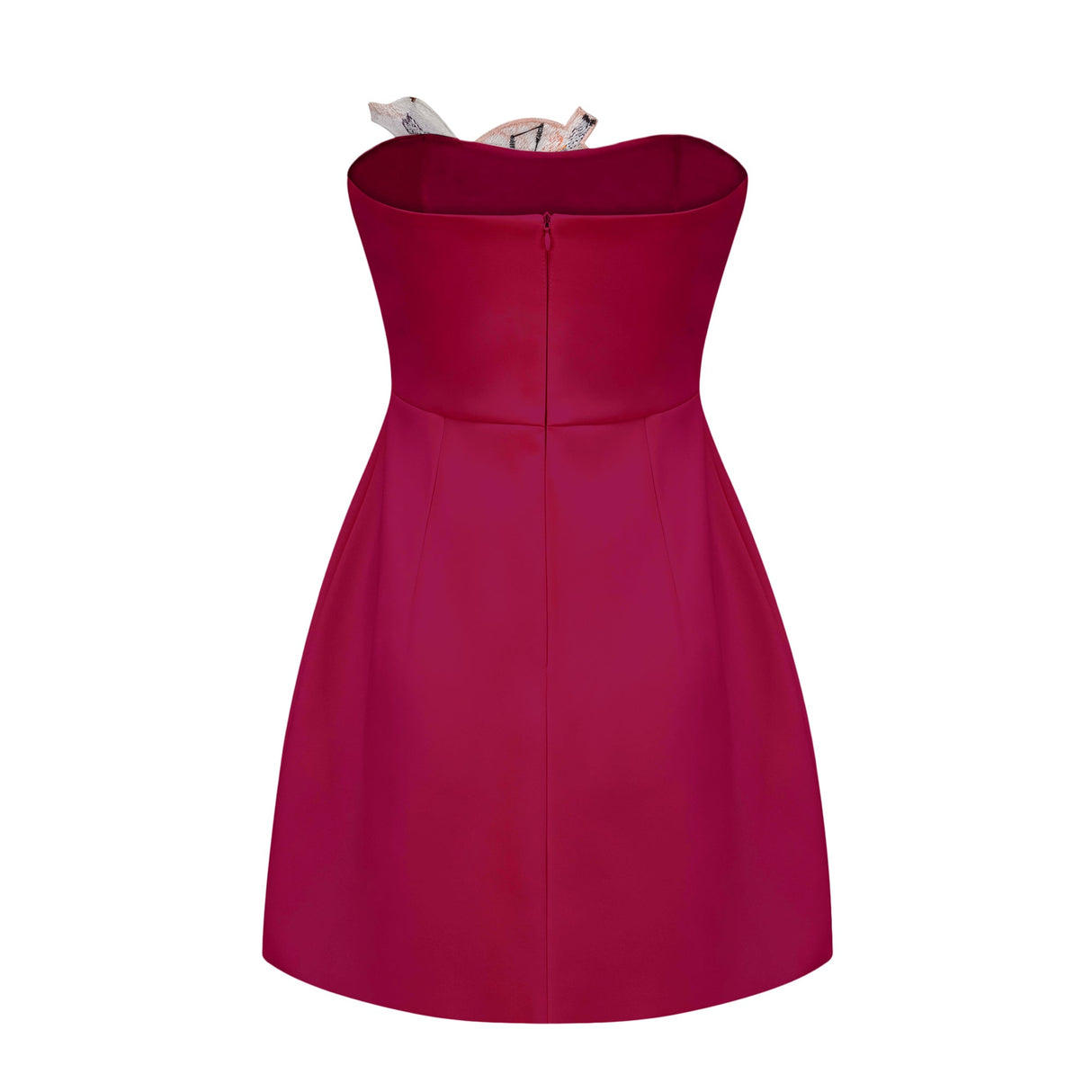 Aurohaya Automne Pink Floral Embroidered Mini Dress