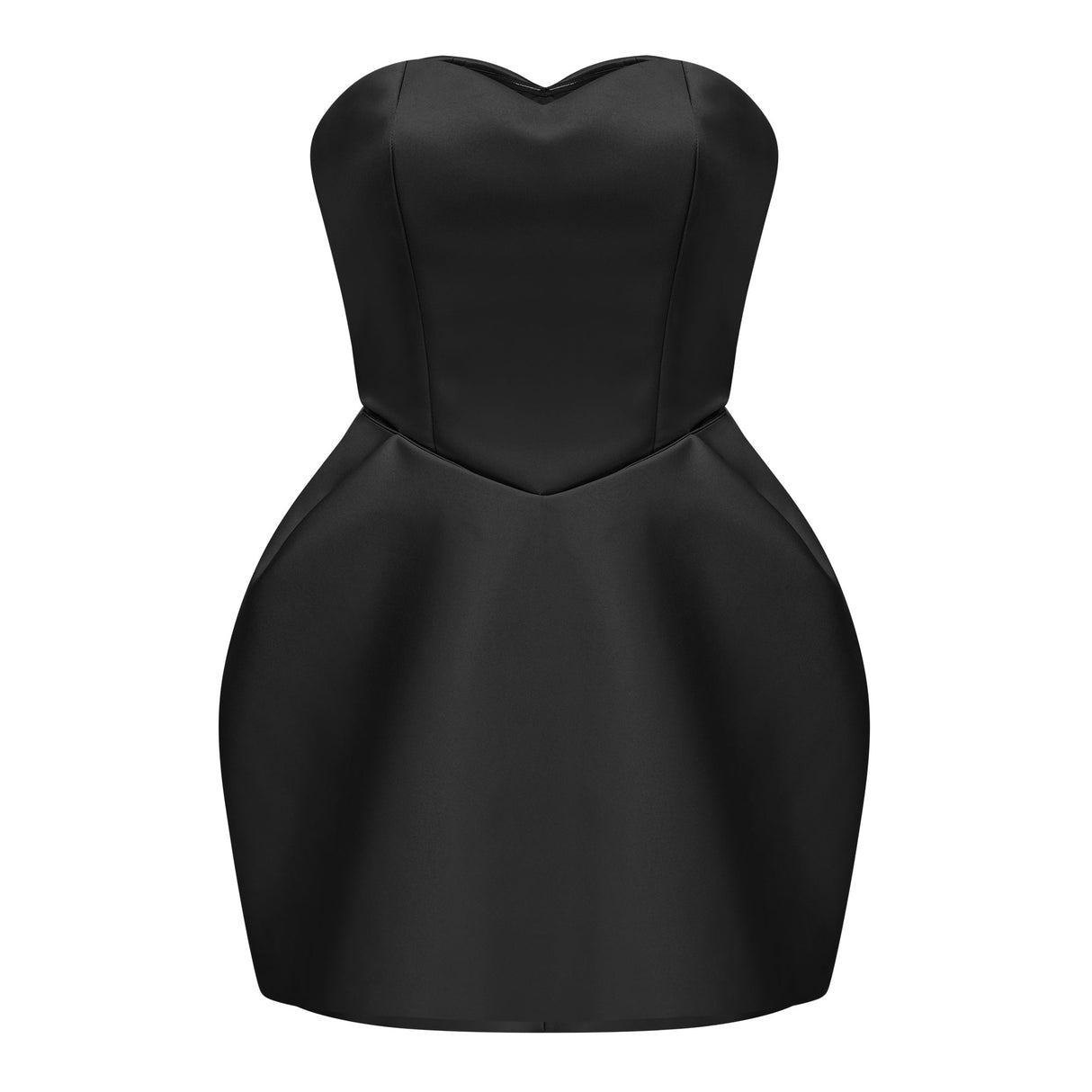 Aurohaya Laure Black Heart Off-shoulder Mini Dress