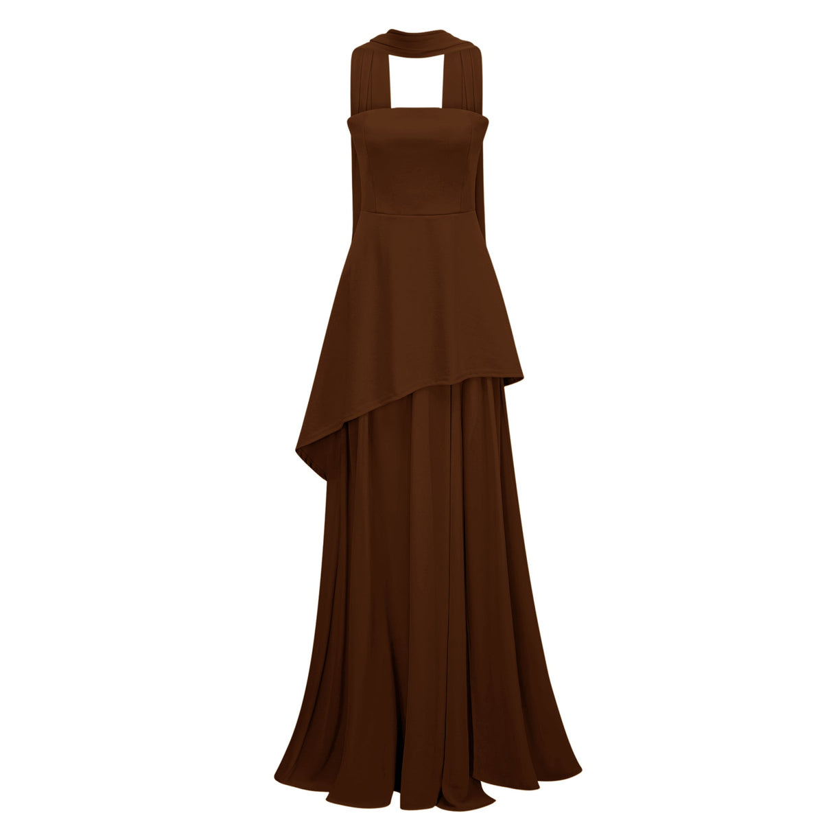 Aurohaya Solène Off-Shoulder Ruched Maxi Gown