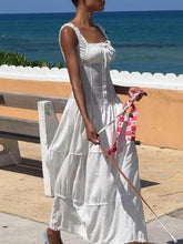 Aurohaya Square Neck Sleeveless Slim Fit Midi Dress