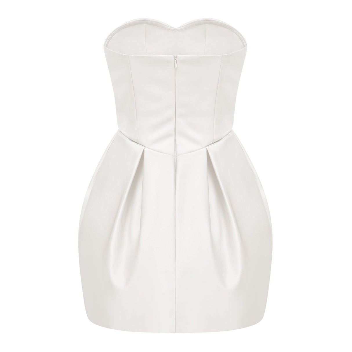 Aurohaya Laure White Heart Off-shoulder Mini Dress