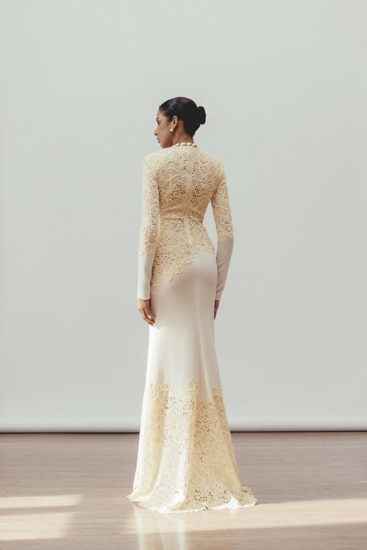Aurohaya Mathilde White Embroidered Maxi Dress