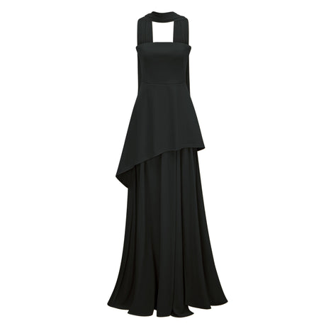 Aurohaya Solène Off-Shoulder Ruched Maxi Gown