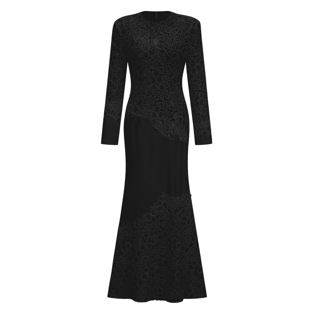 Aurohaya Mathilde Black Embroidered Maxi Dress