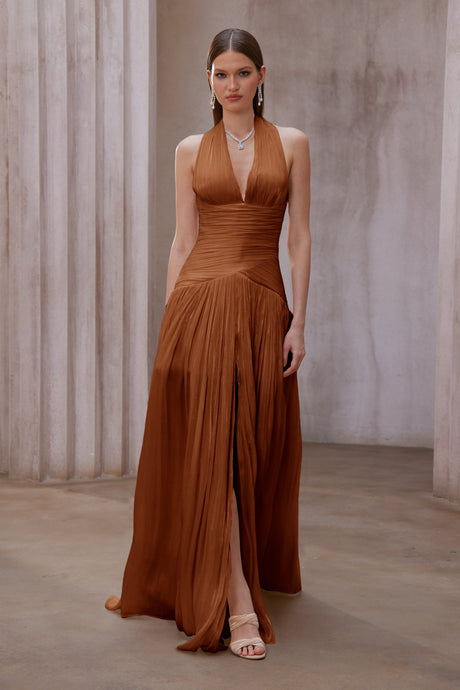 Aurohaya Uranie Gathered Maxi Dress