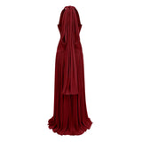 Verdelune Red Gathered Maxi Dress