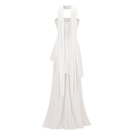Aurohaya Solène Off-Shoulder Ruched Maxi Gown