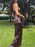 The Red Sapphire Sequin Maxi Dress