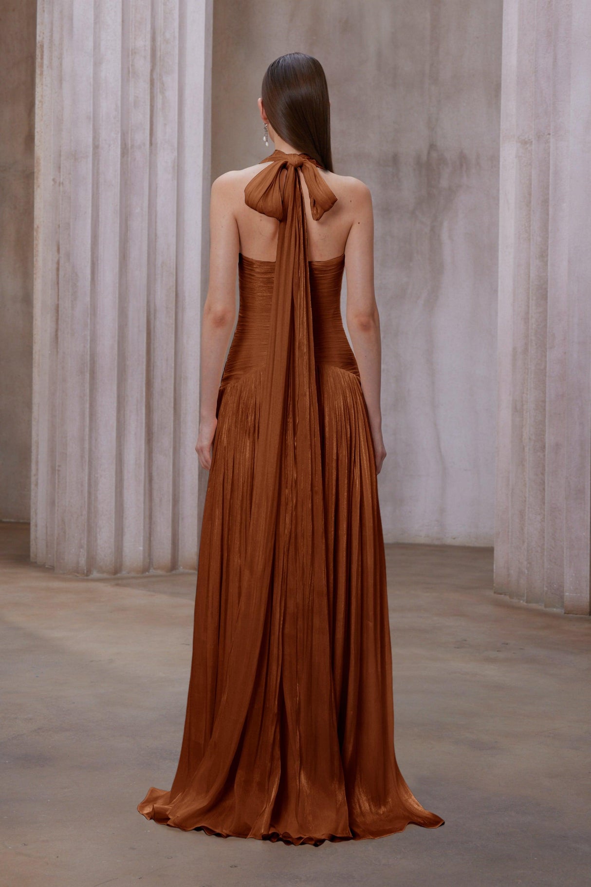 Aurohaya Verdelune Gathered Maxi Dress