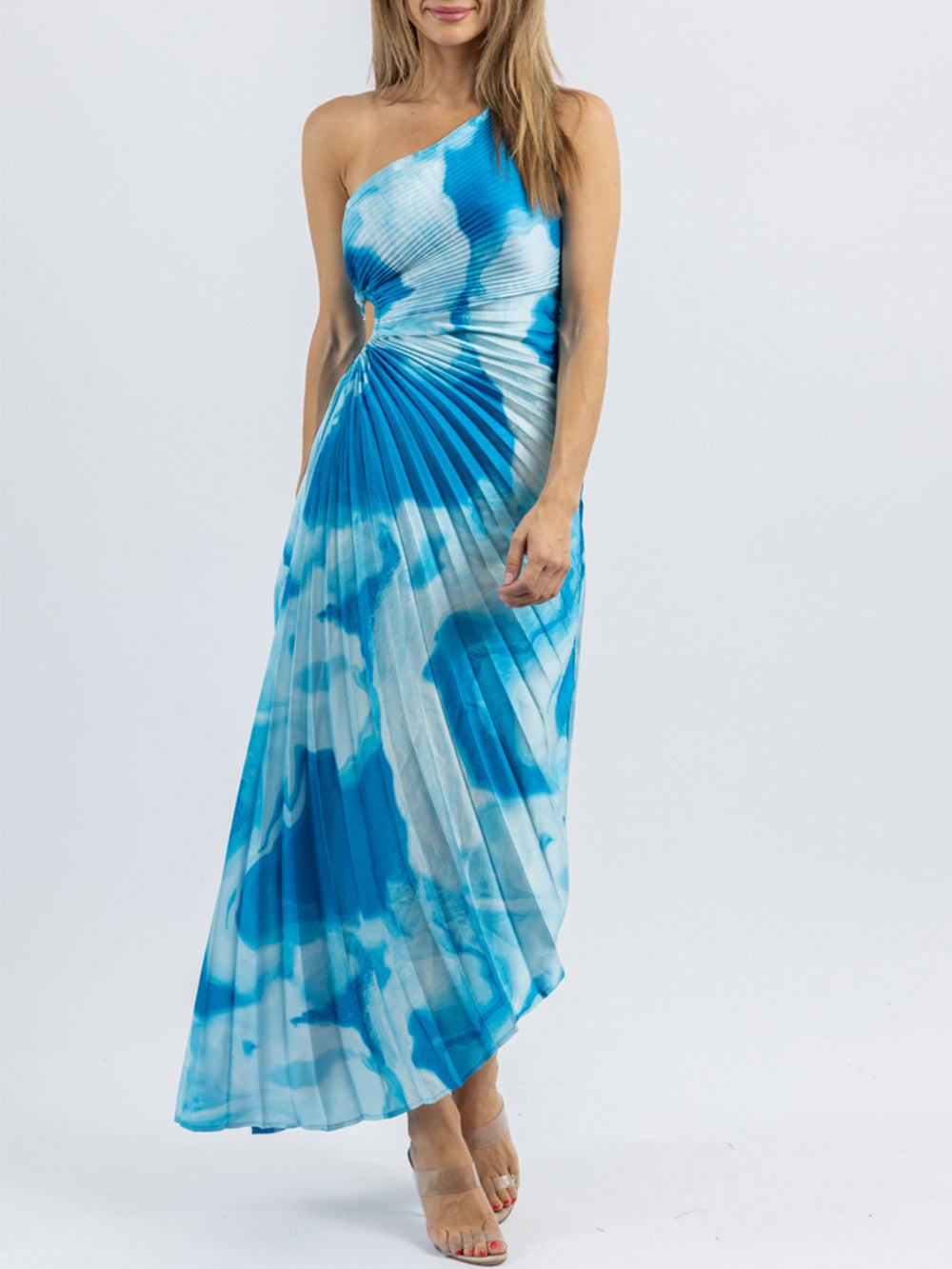 Aurohaya Surf Blue Midi Dress