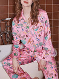 Childlike Printed Long-sleeved Pants Two-piece Home Wear