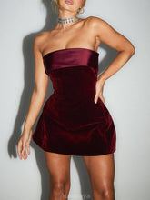 Aurohaya Fold Over Ultra Mini Dress Deep Red