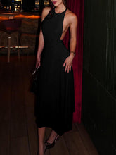 Halter Neck Strappy Sexy Backless Dress