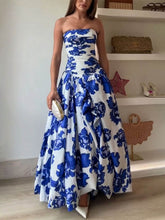 Elegance Perfect Moment Floral Off Shoulder Ruched Bodice Drape Bubble Hem Maxi Dress