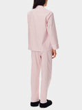 Pink Stripes Print Loose Pajama Set