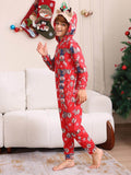 Christmas Elk Print Parent-Child Jumpsuit