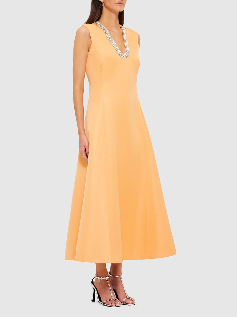 Aurohaya Sophisticated Sequin Embellished Maxi Dress