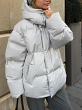 Classic Loose OverSize Style Spun Padded Coat