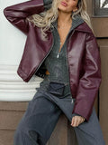 Loose Leather Motorcycle Jacket