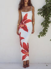 Aurohaya Unforgettable Abstract Floral Print Maxi Dress White