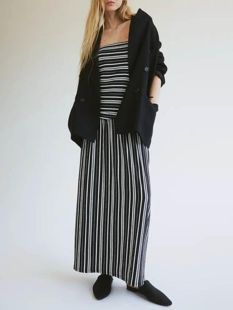 Aurohaya Bandeau With Gathered Seams Flared Hem Dress