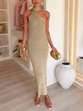 Scarf Knitted Midi Dress