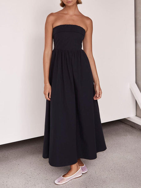 Aurohaya Resort Style Tulare Strapless Midi Dress