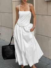Vacation Style Strap Tutu Maxi Dress