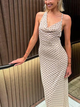 Aurohaya Polka Dot Suspender Irregular Swing Collar Dress White