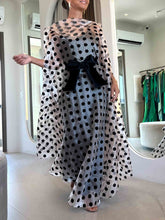 Elegant Polka Dot Print Maxi Dress