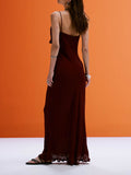 Exquisite Mango Ruffle Front Maxi Dress