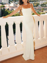 Elegant Square Neck Spaghetti Strap Maxi Dress