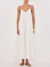 Elegant V-neck Exquisite Small Tassel Midi Dress