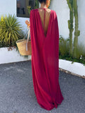 Bohemian Backless Slit Vacation Maxi Dress