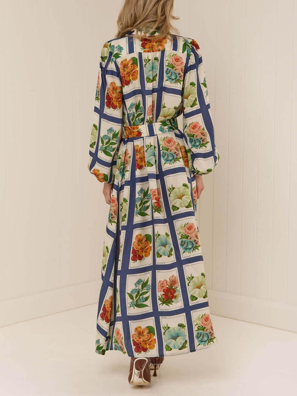 Aurohaya Casual Chic Linen Tie-Waist Maxi Dress