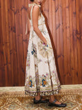 Exquisite Bohemian Print Strappy Maxi Dress