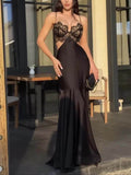 Exquisite Lace Cutout Mermaid Evening Gown Dress