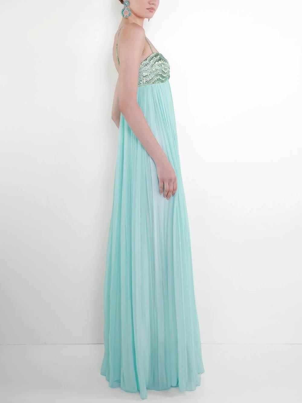 Aurohaya Elegant Ruched Twist-Detail Spaghetti Strap Maxi Dress