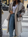 Fashion Casual Colorblock Loose-Fit Oversized Coat