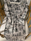 Unique Printed Button-Decorated Loose Pajama Set