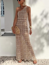 Summer Obsession One-Shoulder Crochet Lace Maxi Dress