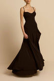 Elegance Panelled Tulle A-line Slip Maxi Dress