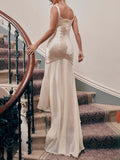Elegant Square Neck Chiffon Floor-Length Maxi Dress