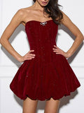 Tube Top Slim Fit Bud Mini Dress
