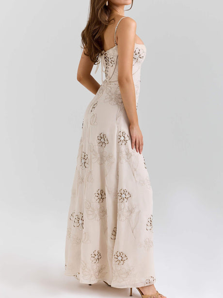 Aurohaya Exquisite Floral Slip Dress