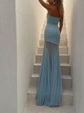 Tight Tube Top See-Through Skirt Dress