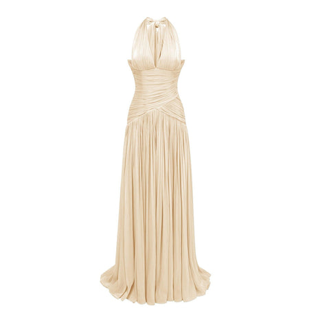 Aurohaya Verdelune Gathered Maxi Dress