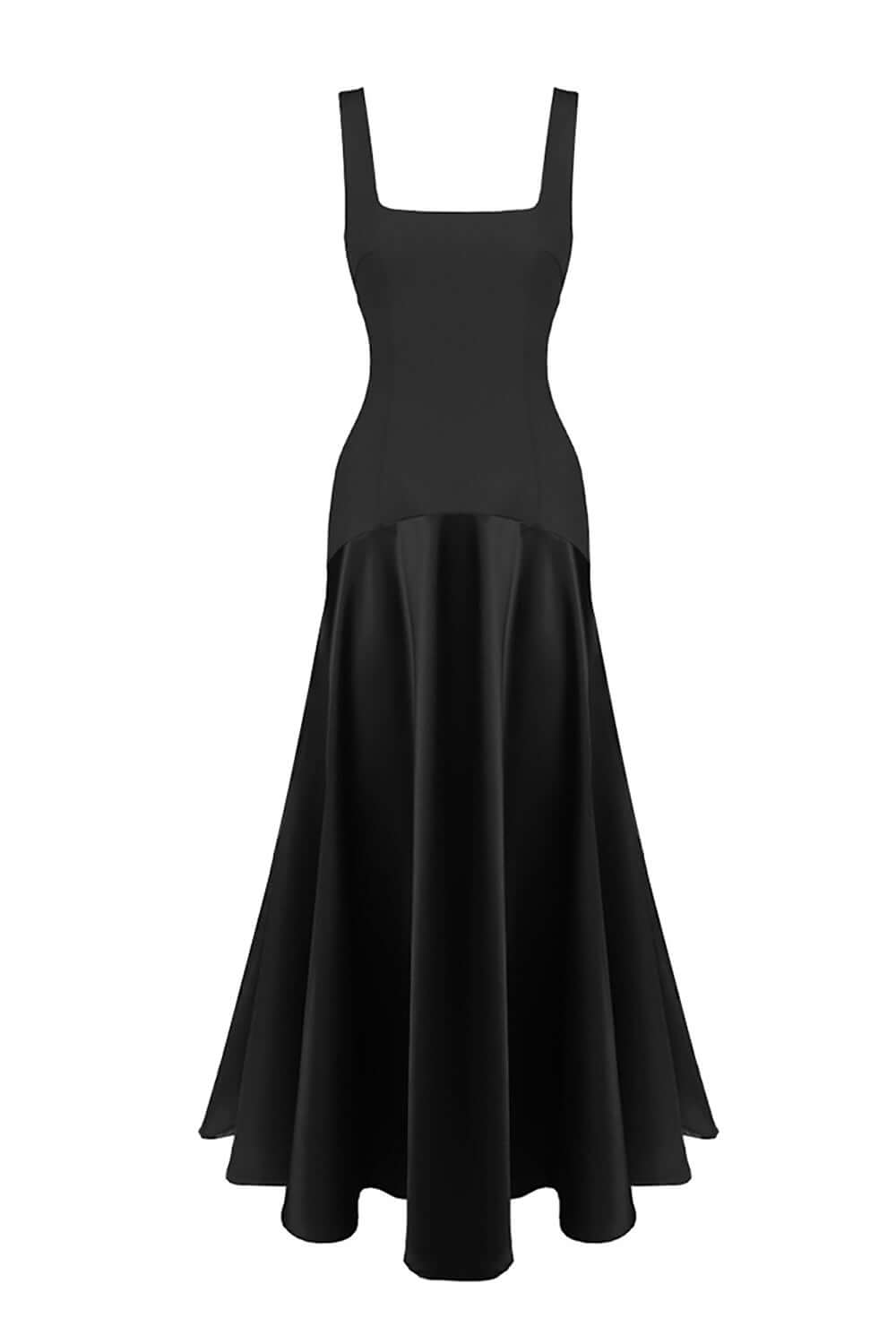 Aurohaya Zizanie Square Neck Sleeveless Maxi Dress