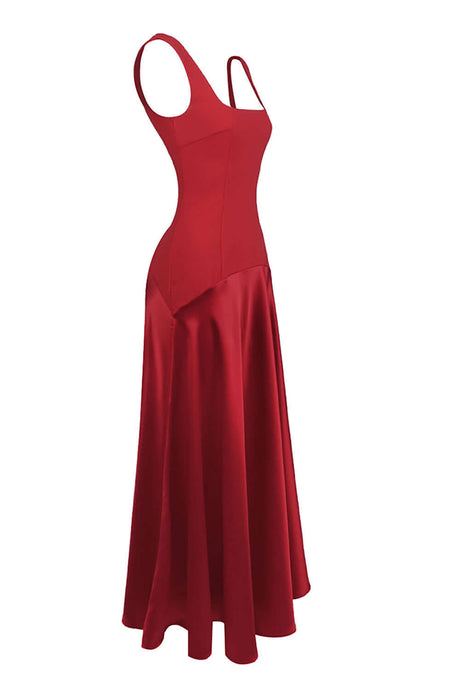 Aurohaya Zizanie Square Neck Sleeveless Maxi Dress