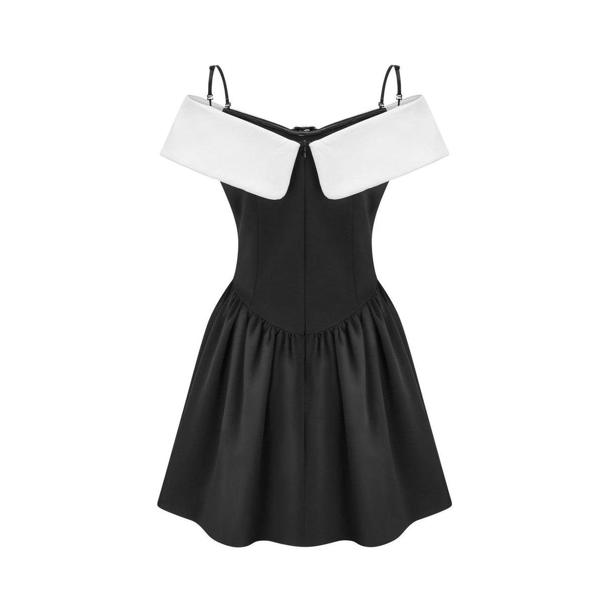 Aurohaya Deniece Black Off-The-Shoulder Mini Dress